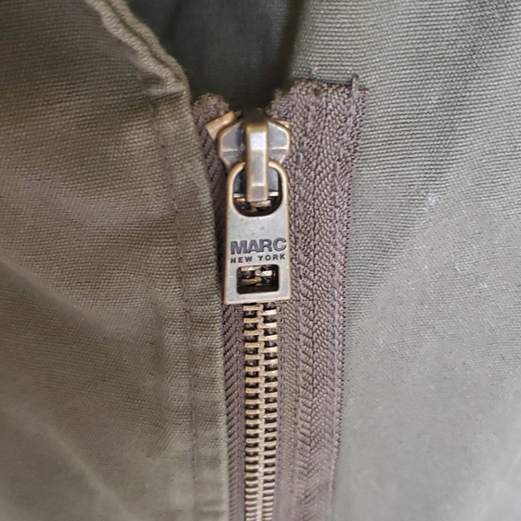 Cotton Twill Flap Vest w/ Vegan Leather Detailing - Picture 7 of 8